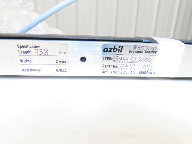 DMG Mori Azbil GS-M01-CL2000 Rubber Tape Switch Pressure Sensing 938mm E66875A02