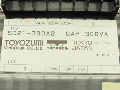 Toyozumi SD21-300A2 Stepdown Control Transformer 300va HV 240 LV 115 Lot of 2