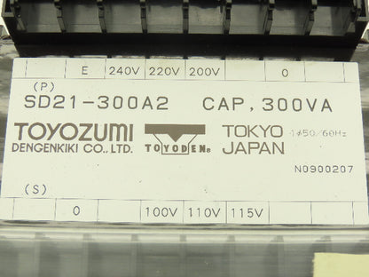 Toyozumi SD21-300A2 Stepdown Control Transformer 300va HV 240 LV 115 Lot of 2