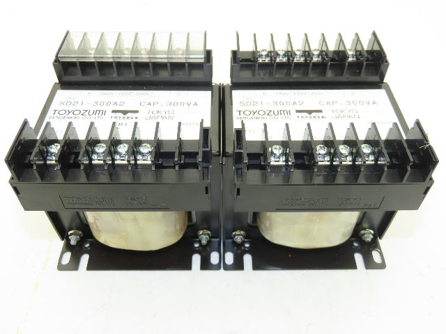 Toyozumi SD21-300A2 Stepdown Control Transformer 300va HV 240 LV 115 Lot of 2