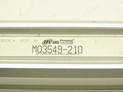 Ingersoll ARO Pneumatic Air Cylinder Provenair 1.5" Bore 21" Stroke 250psi