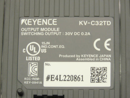 Keyence KV-C32TD Output Module MOSFET Sink 32-Point