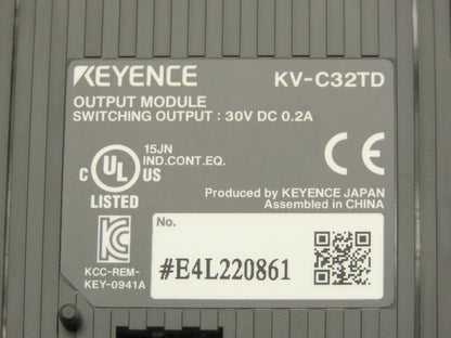 Keyence KV-C32TD Output Module MOSFET Sink 32-Point