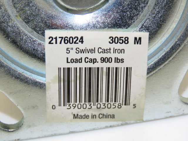 Cast Iron Swivel Caster Wheel 5" Lot of 4