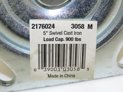 Cast Iron Swivel Caster Wheel 5" Lot of 4