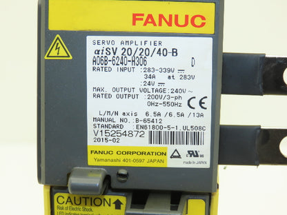 Fanuc A06B-6240-H306 Servo Amplifier 200V 3Ph 550Hz Out
