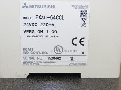 Mitsubishi Electric FX3U-64CCL Melsec PLC CC-Link V2 Communication Adapter