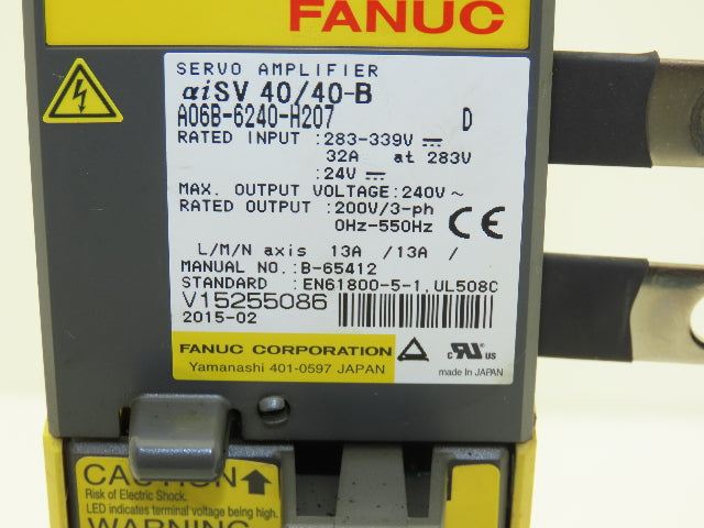 Fanuc A06B-6240-H207 Servo Amplifier 200V 3Ph 550Hz Out