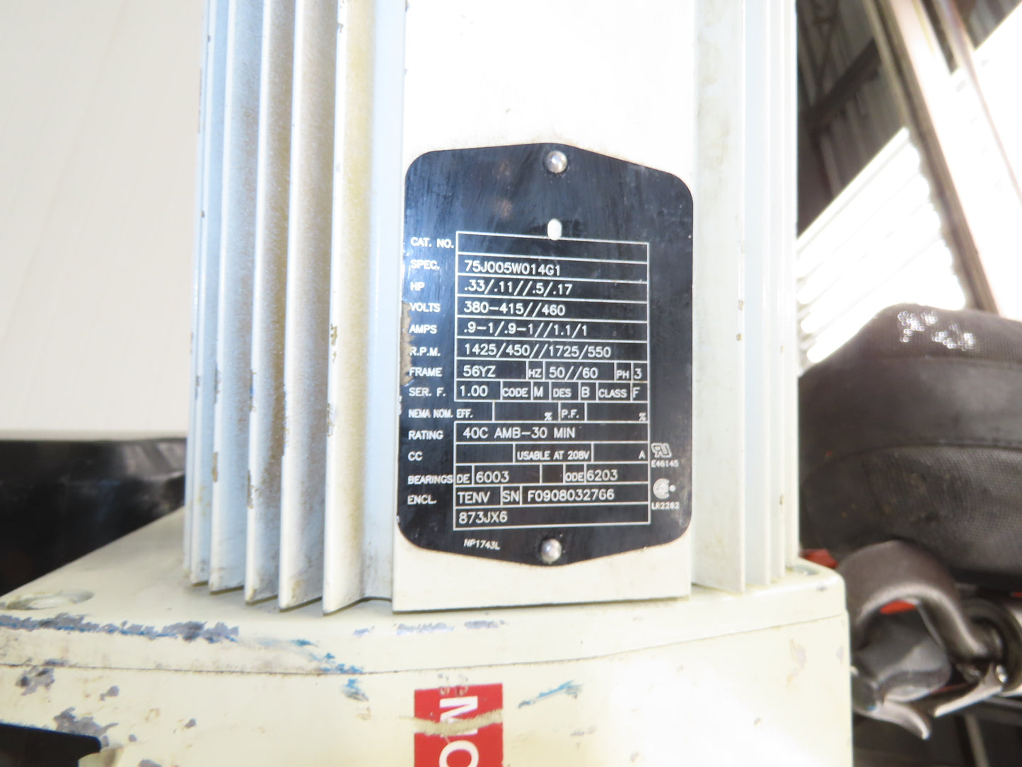 Coffing JLC 1/4 Ton Electric Chain Hoist 12/32 FPM 2 Speed 10' Lift 460V 3PH