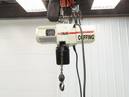 Coffing JLC 1/4 Ton Electric Chain Hoist 12/32 FPM 2 Speed 10' Lift 460V 3PH