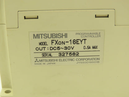 Mitsubishi Electric FX0N-16EYT Melsec PLC Transistor Block Expansion Block