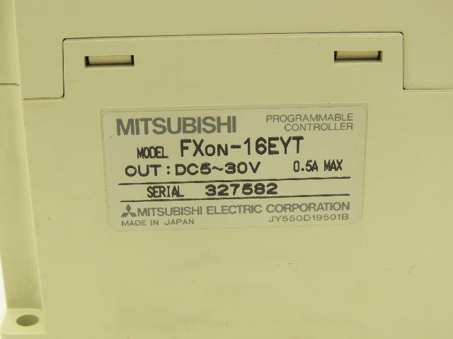Mitsubishi Electric FX0N-16EYT Melsec PLC Transistor Block Expansion Block