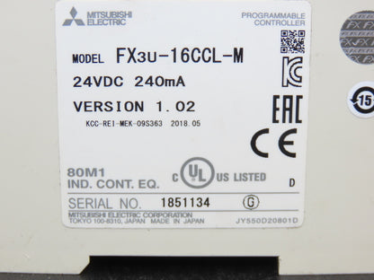 Mitsubishi Electric FX3U-16CCL-M Melsec PLC CC-Link V2 Communication Adapter