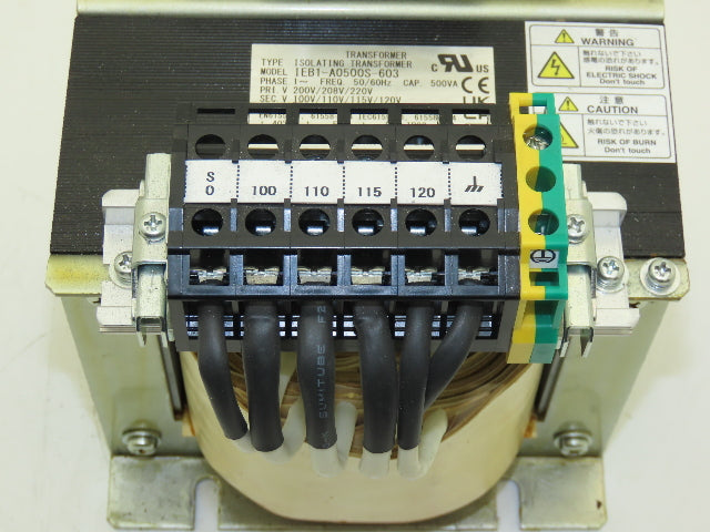 Imai IEB1-A0500S-603 Transformer 500VA 1Ph HV 200/208/220 LV 100/110/115/120