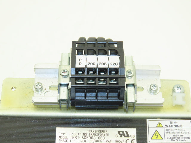 Imai IEB1-A0500S-603 Transformer 500VA 1Ph HV 200/208/220 LV 100/110/115/120