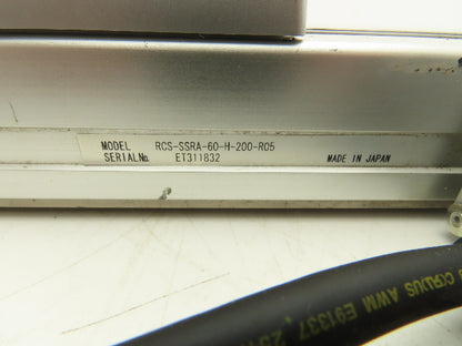 IAI RCS-SSRA-60-H-200-R05 Motorized Linear Screw Robo Cylinder 200mm Stroke