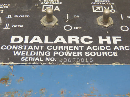 Miller Dialarc HF Front Panel Assembly Welding Parts