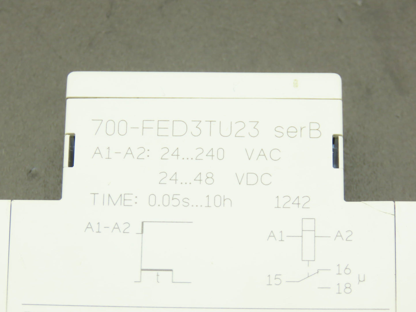 Allen Bradley 700-FED3TU23 Ser B Safety Time Delay Relay Unit AC/DC 0.05s-10H