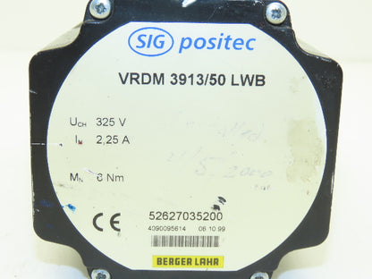 Sig Positec Berger Lahr VRDM 3913/50 LWB Servo Stepper Motor 325V 6Nm