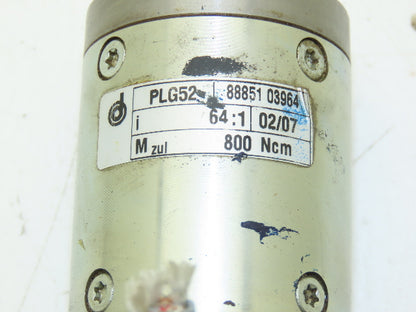 Dunkermotoren PLG52 Gear Motor 64:1 Reducer 51 RPM 24V 12mm Shaft