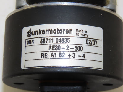 Dunkermotoren PLG52 Gear Motor 64:1 Reducer 51 RPM 24V 12mm Shaft