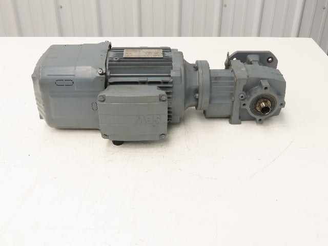 Sew Eurodrive WHF37 DRN90S4/BE2 Brake Gearmotor 1.1Kw 220/380V 1762/112rpm 15.67