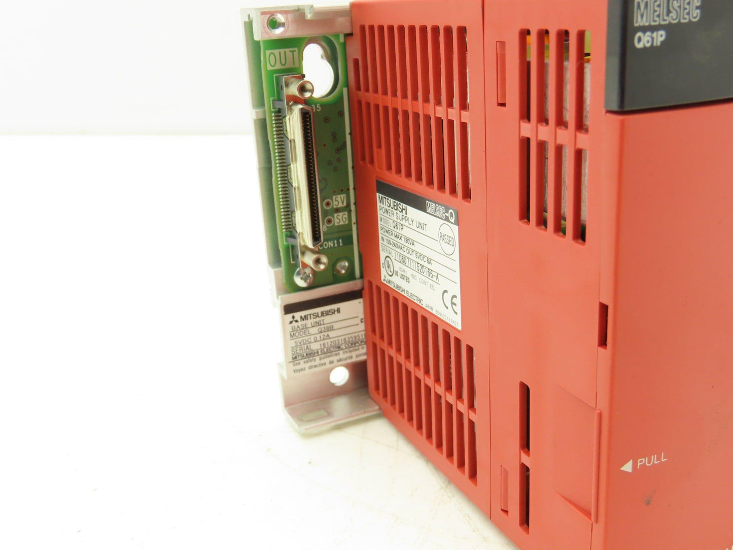 Mitsubishi Electric Q38B Melsec PLC Backplane Rack Power Supply Module 8 Slot