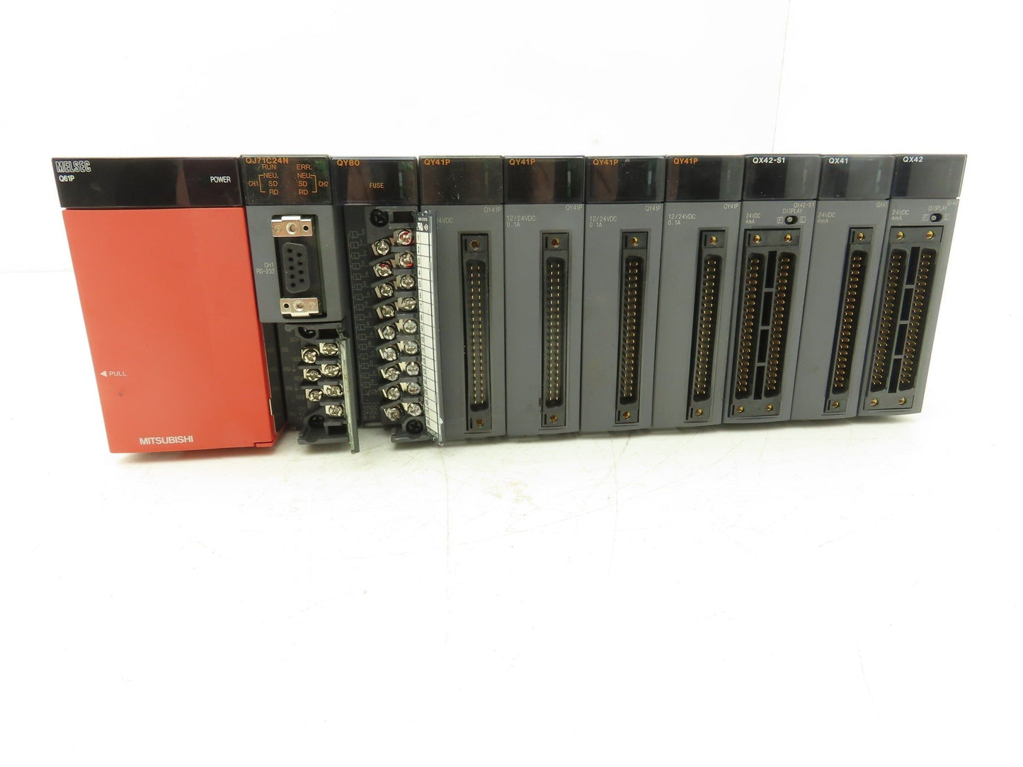 Mitsubishi Electric Q38B Melsec PLC Backplane Rack Power Supply Module 8 Slot