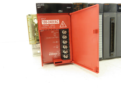 Mitsubishi Electric Q38B Melsec PLC Backplane Rack Power Supply Module 8 Slot