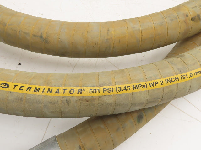 Gates Terminator 2"x 21' Fire Resistant Yellow Rubber Hose 501psi MSHA 2G-IC