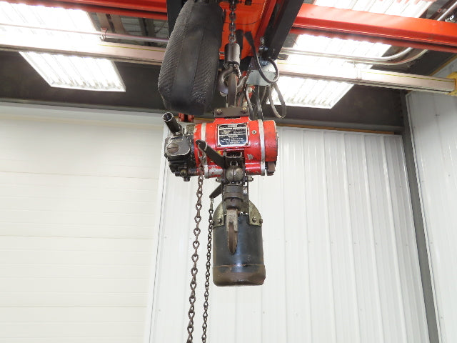 Aro 7700D 1/2 Ton 1000LB Pneumatic Air Chain Hoist 13' Lift 5' Pull Chain