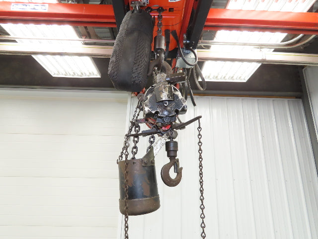 Aro 7700D 1/2 Ton 1000LB Pneumatic Air Chain Hoist 13' Lift 5' Pull Chain