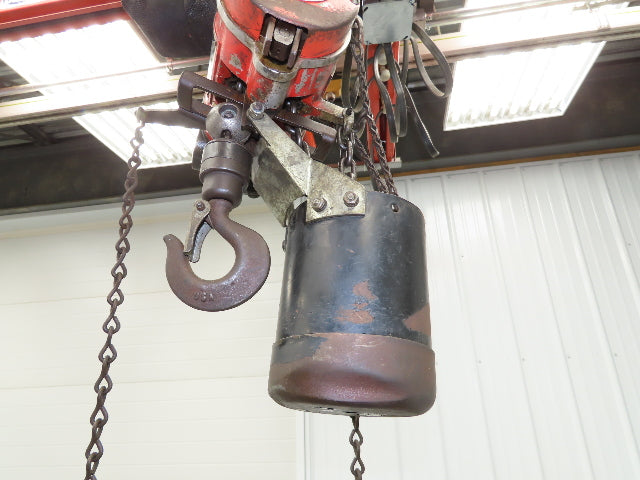 Aro 7700D 1/2 Ton 1000LB Pneumatic Air Chain Hoist 13' Lift 5' Pull Chain