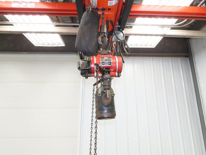 Aro 7700D 1/2 Ton 1000LB Pneumatic Air Chain Hoist 13' Lift 5' Pull Chain