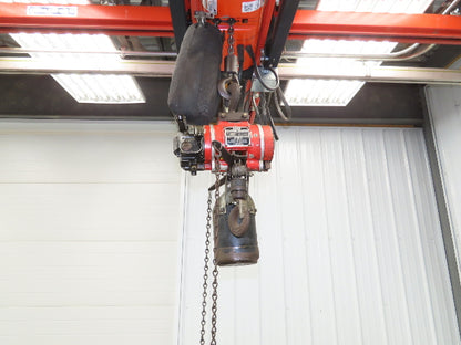 Aro 7700D 1/2 Ton 1000LB Pneumatic Air Chain Hoist 13' Lift 5' Pull Chain