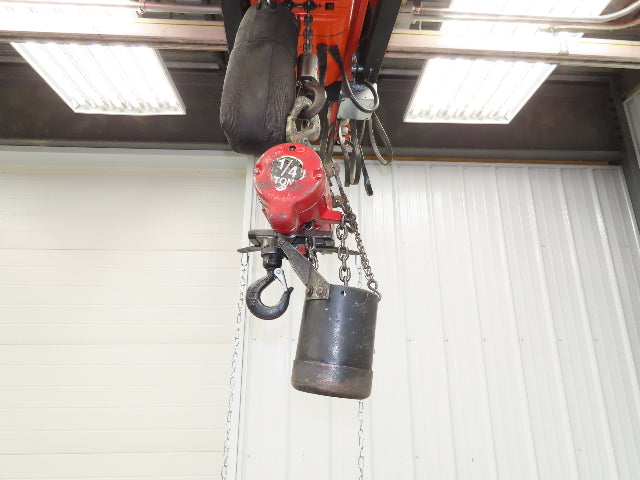 Aro 1/4 Ton 500 LB Pneumatic Air Chain Hoist 10'10" Lift 5' Pull Chain