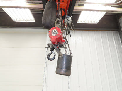 Aro 1/4 Ton 500 LB Pneumatic Air Chain Hoist 10'10" Lift 5' Pull Chain