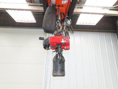 Aro 1/4 Ton 500 LB Pneumatic Air Chain Hoist 10'10" Lift 5' Pull Chain
