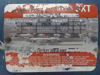Baldor-Reliance IEEE45 SXT AC Motor 1.5Hp 1725rpm 230/460v 3ph 145T TEFC