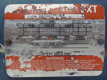 Baldor-Reliance IEEE45 SXT AC Motor 1.5Hp 1725rpm 230/460v 3ph 145T TEFC