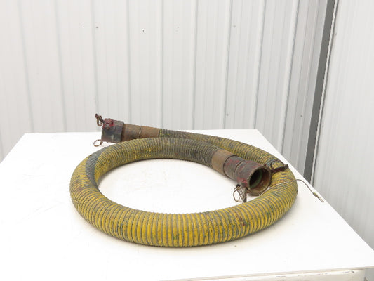 Flexonics Chemflex 3"ID x 10' Flexible Yellow Chemical Transfer Hose Camlok Ends