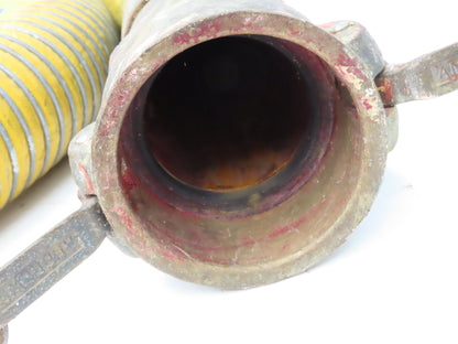 Flexonics Chemflex 3"ID x 12' Flexible Yellow Chemical Transfer Hose Camlok Ends
