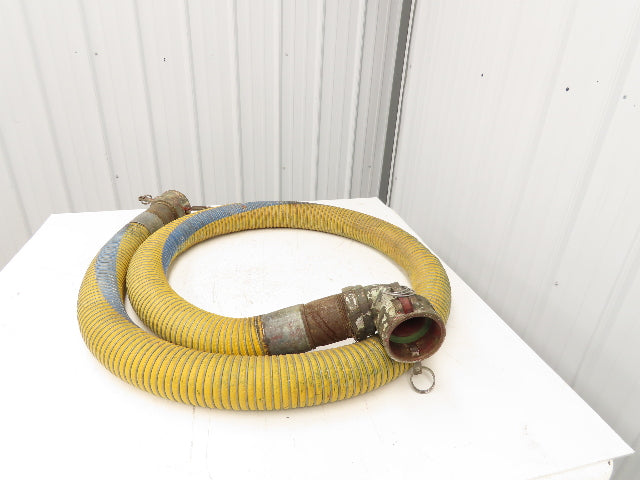 Flexonics Chemflex 3"ID x 12' Flexible Yellow Chemical Transfer Hose Camlok Ends