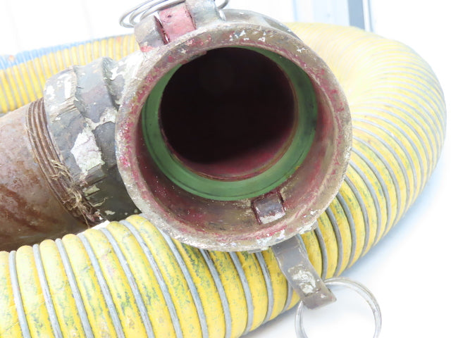 Flexonics Chemflex 3"ID x 12' Flexible Yellow Chemical Transfer Hose Camlok Ends
