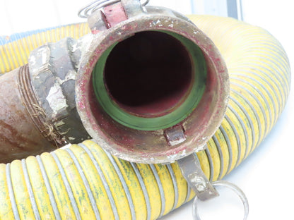 Flexonics Chemflex 3"ID x 12' Flexible Yellow Chemical Transfer Hose Camlok Ends
