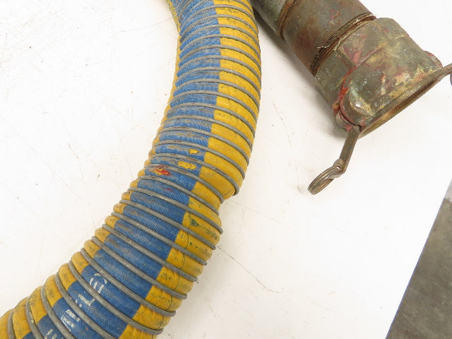 Flexonics Chemflex 3"ID x 12' Flexible Yellow Chemical Transfer Hose Camlok Ends