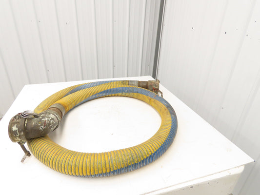 Flexonics Chemflex 3"ID x 12' Flexible Yellow Chemical Transfer Hose Camlok Ends