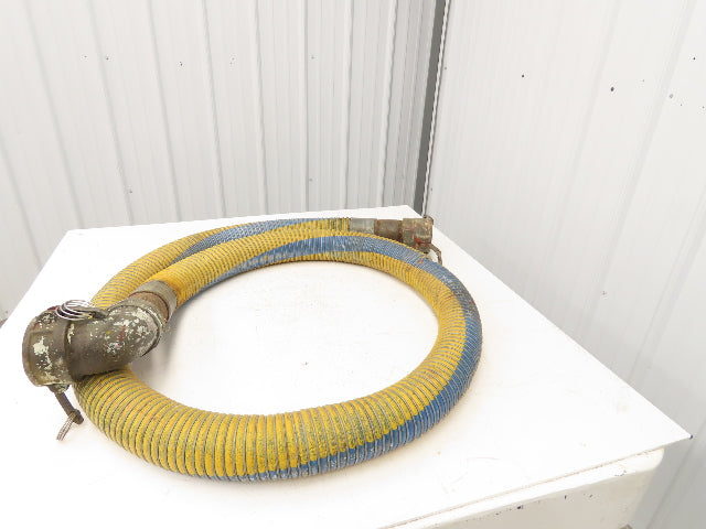 Flexonics Chemflex 3"ID x 12' Flexible Yellow Chemical Transfer Hose Camlok Ends