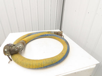 Flexonics Chemflex 3"ID x 12' Flexible Yellow Chemical Transfer Hose Camlok Ends
