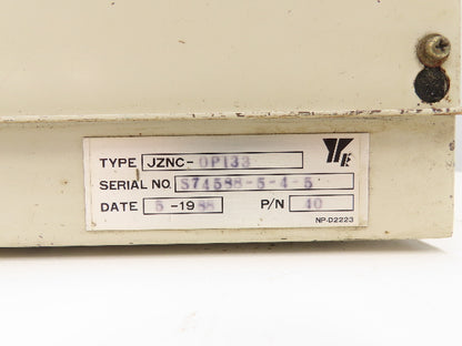 Yasnac JZNC-0P133 Operator Interface with Keyboard and CRT Monitor Panel